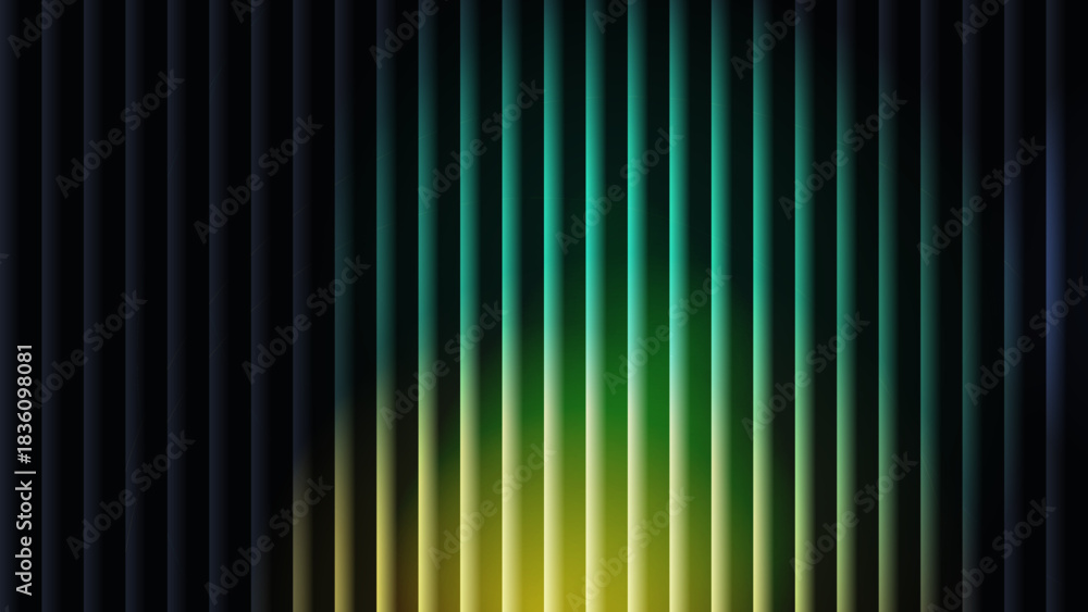 Obraz premium Abstract Gradient Vertical Stripes Background with Dynamic Teal Green and Dark Blue Colors