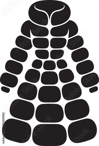 Padded winter jacket graphic illustration, essential cold weather Vector