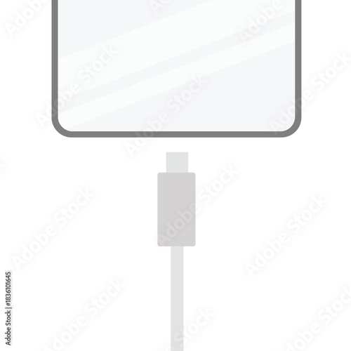 Illustration usb plug smart phone unique isolated