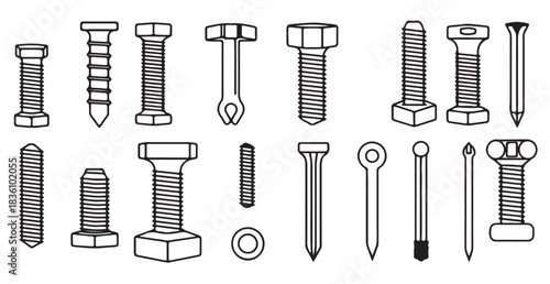 collection of black and white silhouette illustrations of 