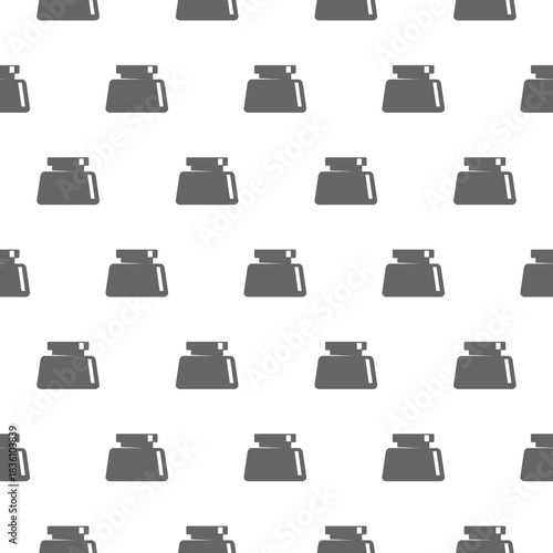 Inkwell seamless pattern isolated on white background