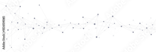 Abstract geometric background with connecting dots and lines or plexus. Digital network connection and big data visualization. Design for medical, research, science and technology. Vector