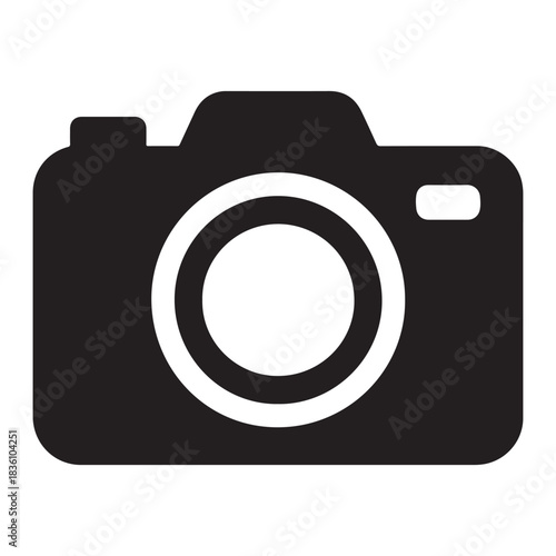 Camera icon vector silhouette