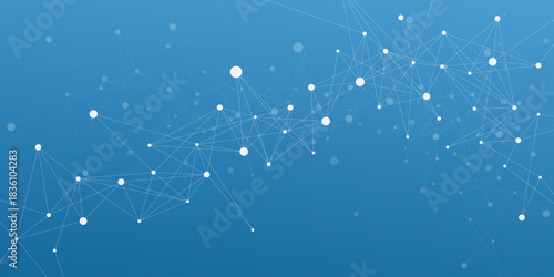 Abstract plexus design with connecting dots and lines. Big data visualization. Network connection technology. Suitable for medical, science and technology background. Vector