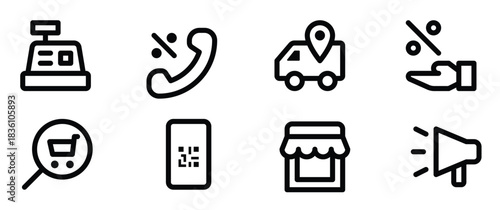  icon E commerce Line