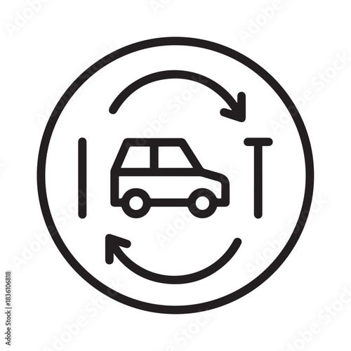 Auto Parking Indicator Icon vector illustration