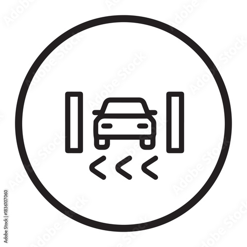 Distance Warning Indicator Icon vector illustration