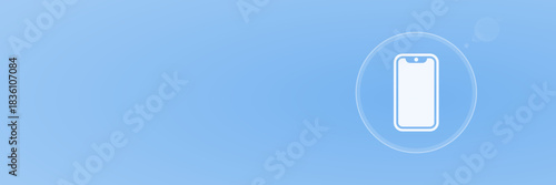 Smartphone Icon Vektor Header Copy Space svg unter 50 kB Mobiltelefon und Handy