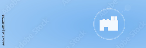 Fabrik Industrie Icon Vektor Header Copy Space svg unter 50 kB Produktion und Fertigung