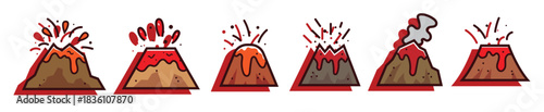 volcano icon vector 