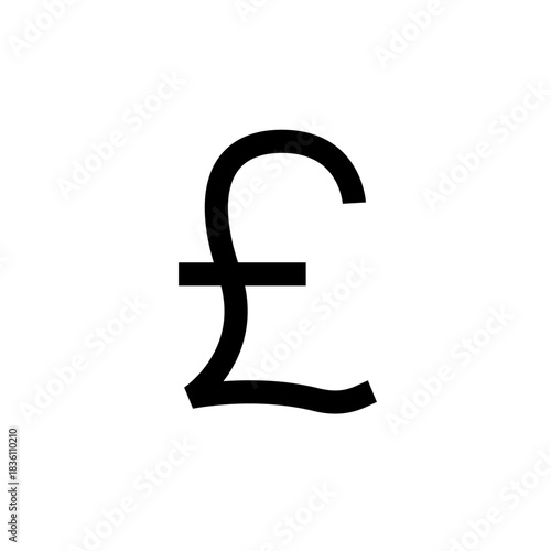 pound sterling currency icon outline eps