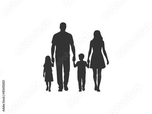 Silhouette of a family
