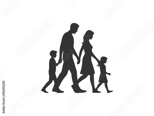 Silhouette of a family
