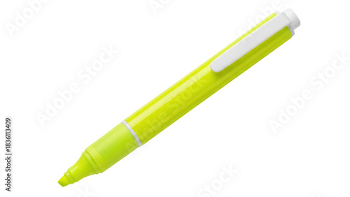 Εκτύπωση καμβά Yellow highlighter pen isolated PNG on transparent background, office supply for