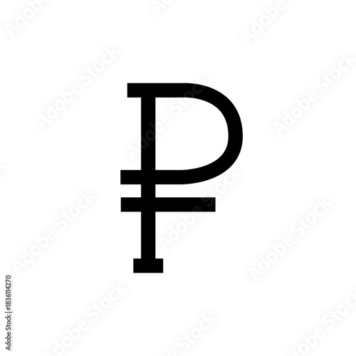 ruble russia currency icon editable eps