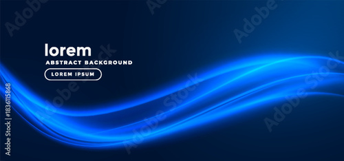 Vector abstract, blue gradient black color background, luxury wave gold line pattern, Illustration modern graphic design for business banner or futuristic technology background