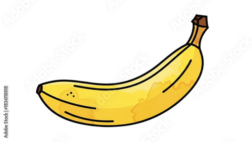 Ripe Banana Illustration A Delicious and Nutritious Fruit Isolated on White