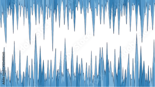 Elegant Blue Icicles Hanging Background for Winter and Holiday Projects