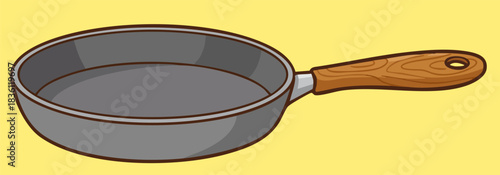 frying pan vector illustration
