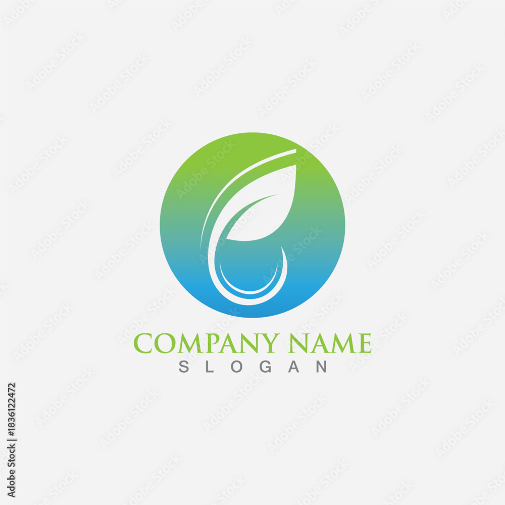 Fototapeta premium Green leaf ecology nature element vector
