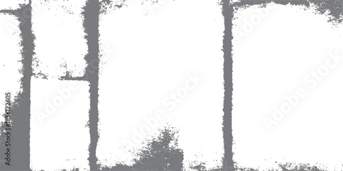 Grunge vintage black vector border design with snow texture and rough artistic decoration