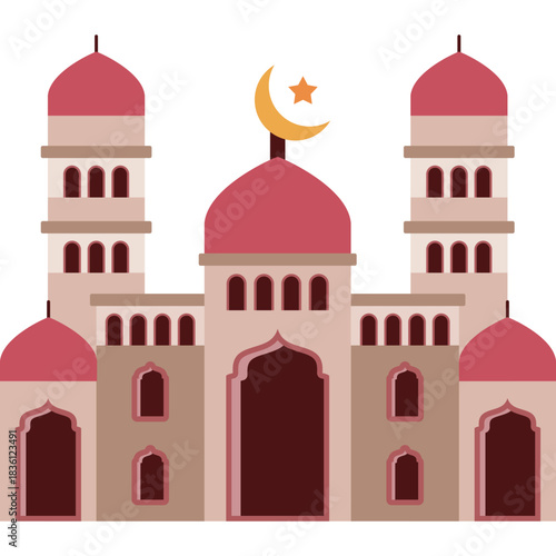 Mosque Flat Icon Design