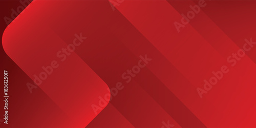 Design red background with glowing geometric lines. Modern red gradient square shape design. Futuristic technology concept. Suit for brochure, website, cover modern. eps 10