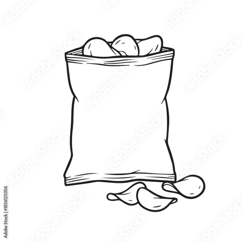 vector illustration of a bag of snake coloring pages coloring book