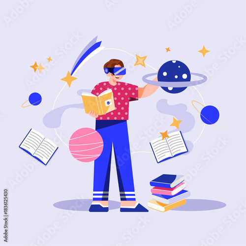 cartoon artist with paintbrush and palette