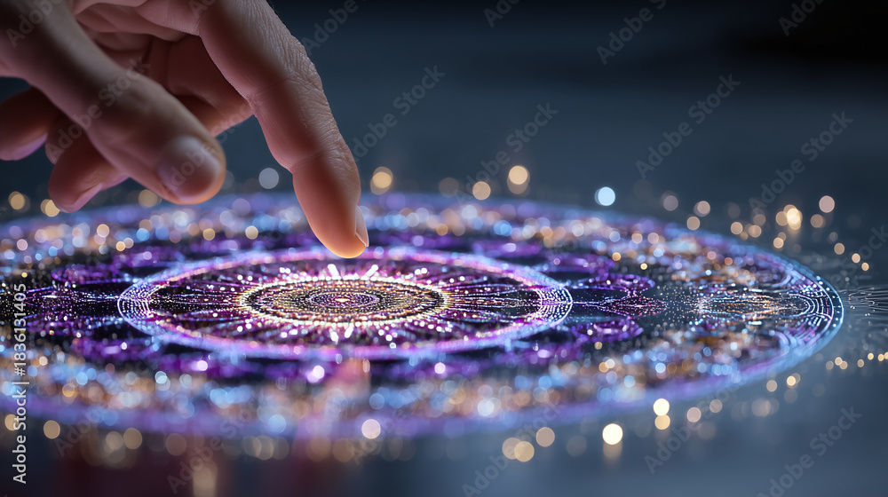 Naklejka premium Touching the Mandala