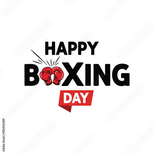 Celebrate happy Boxing Day with gloves and wishes
