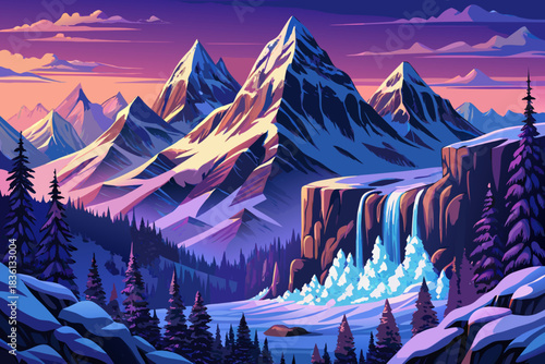 The Cascades blanketed in bright snow with rugged peaks, winter forests, and peaceful light reflecting the festive Christmas 2026 spirit.