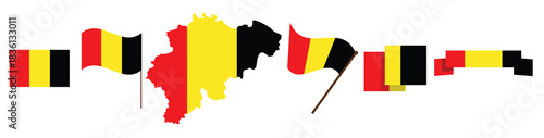 belgium map vector