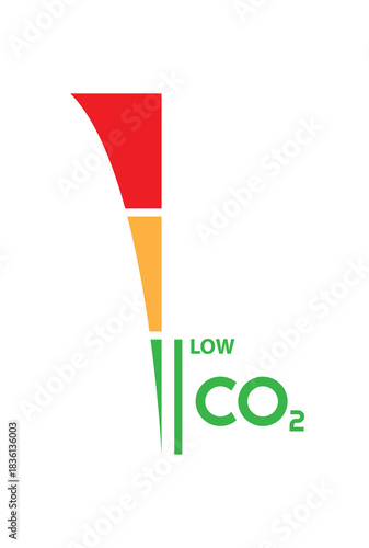 reducing CO2 emissions to stop climate change. green energy background