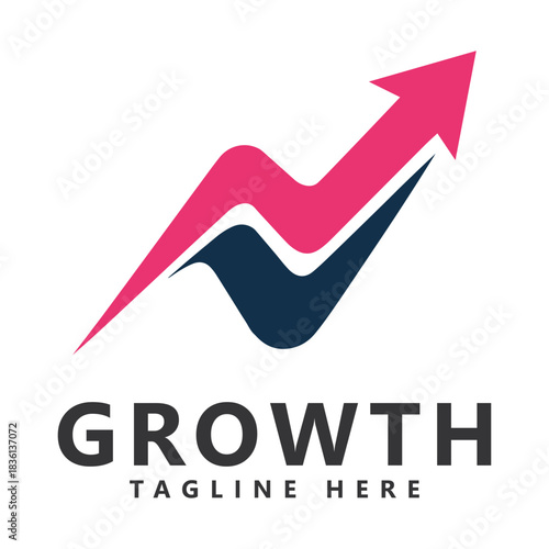 Growth design element icon vector with creative modern concept