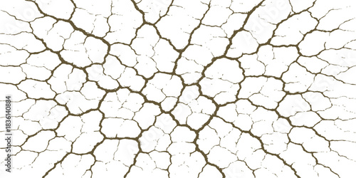 Dry cracked earth texture pattern from drought-stricken land