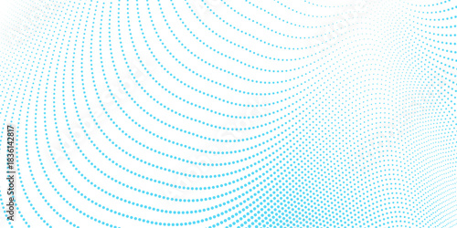 Halftone Background Blue Gradient Transparent Vector Staggered Dots Modern dotted pattern