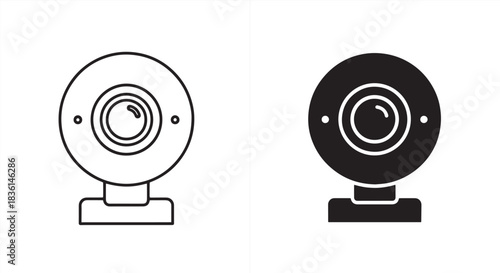 Webcam vector icon isolated on for web design and application