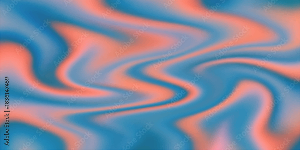 Obraz premium Abstract red and blue silk fabric background featuring a soft flowing satin wave pattern with liquid texture and light motion design