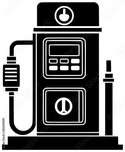 oil illustration gasoline silhouette gas logo fuel icon pump outline diesel energy station power transportation service petroleum refueling petrol shape for vector graphic background