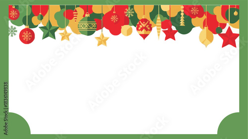 Celebrate the season with this festive Christmas ornament background - perfect for holiday greetings and joyful designs with cheerful colors!