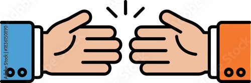 Two hands giving a fist bump in a gesture of agreement and success