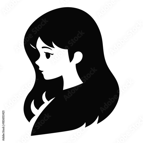 Young Girl Solid Icon