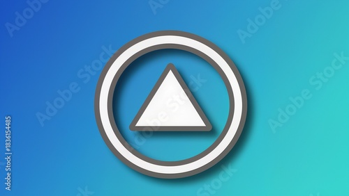 Free Download Upward Arrow Symbol in Gradient Circle - GFXLoad