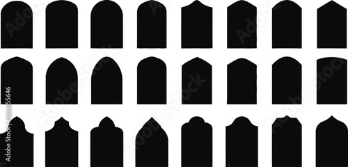 abstract, architectural, top, shape, black, silhouette, design, element, graphic, isolated, collection, set, modern, geometric, unique, varied, forms, pattern, background, simple, clean, distinct, sty