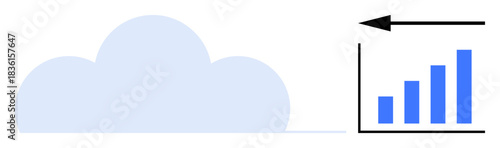 Cloud computing concept. Cloud computing solutions boosting data storage, optimization, and scalability. Cloud computing as a critical aspect in technology, business growth, and analytics. Data