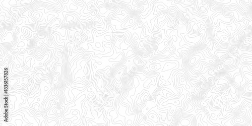 Black and white lines seamless Topographic map patterns, topography line map. Vintage outdoors style. The stylized height of the topographic map contour in lines and contours isolated on transparent.