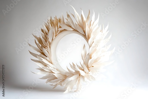 Beautifully crafted wreath featuring intricate details for a festive holiday
