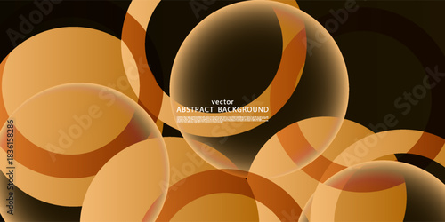 Abstract colored bubble circle background with orange color design. Simple circle shape geometric style element background. Vector eps10