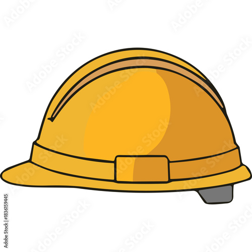 Orange Hard Hat Protective Safety Gear for Construction Workers on Black Background Isolated Object